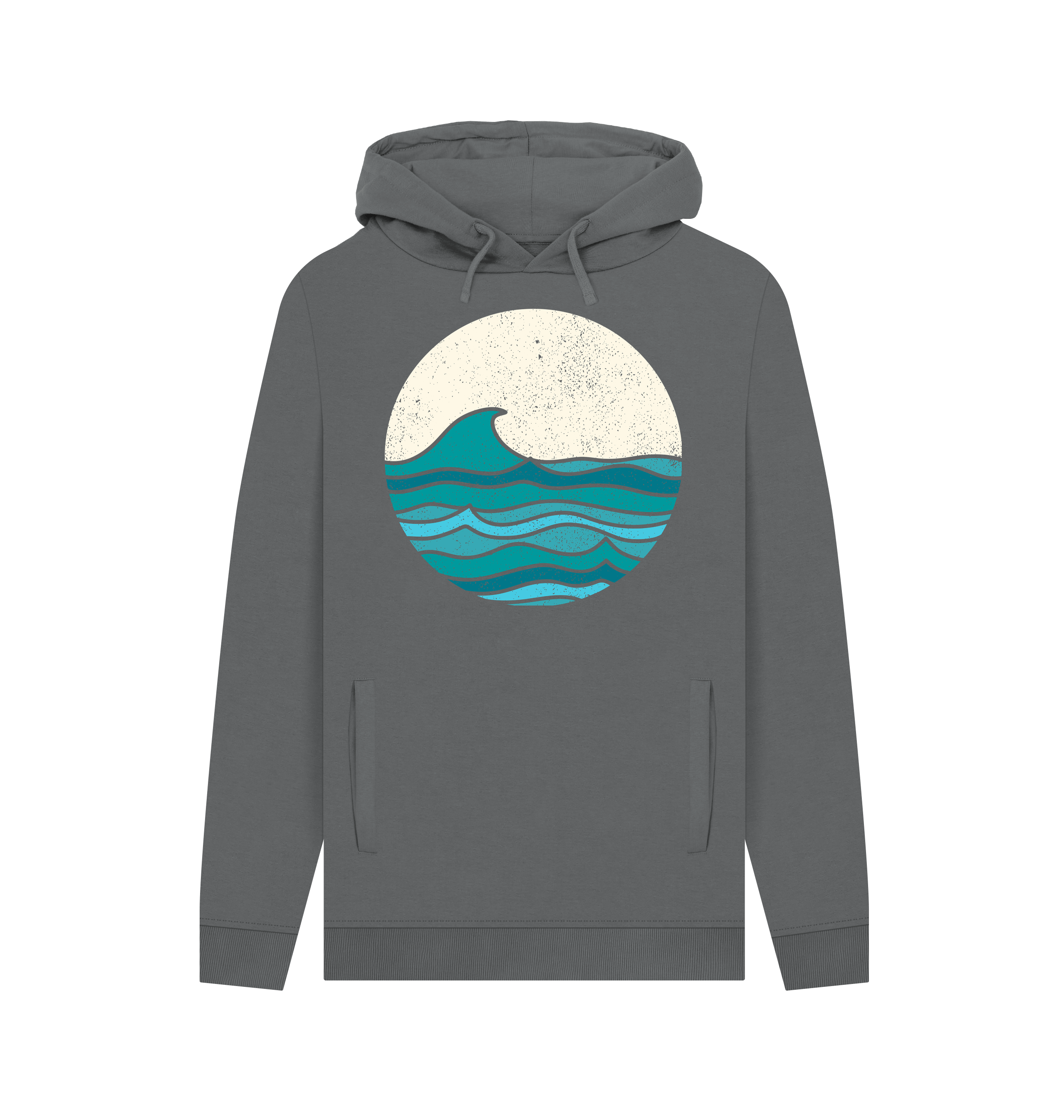 Slate Grey Printed Hoody Front