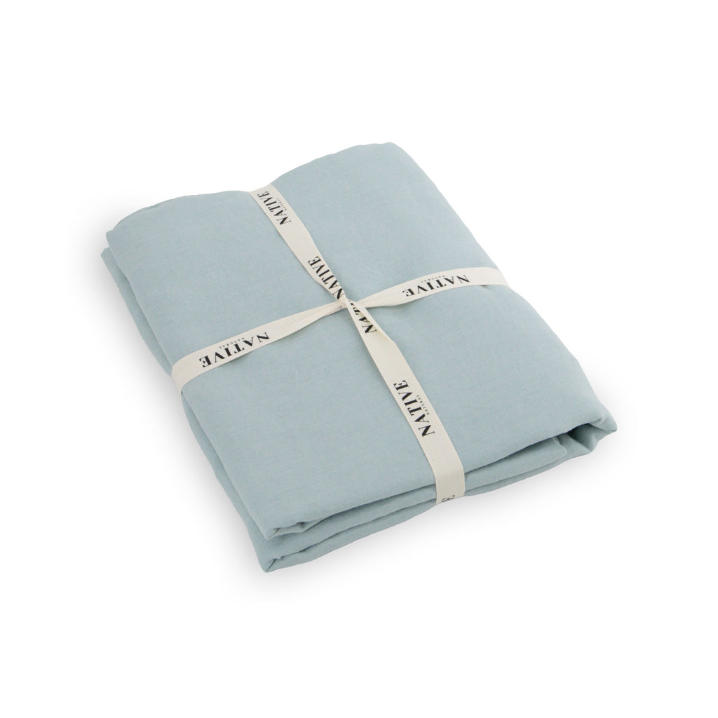 Aqua 100% Linen Duvet Set