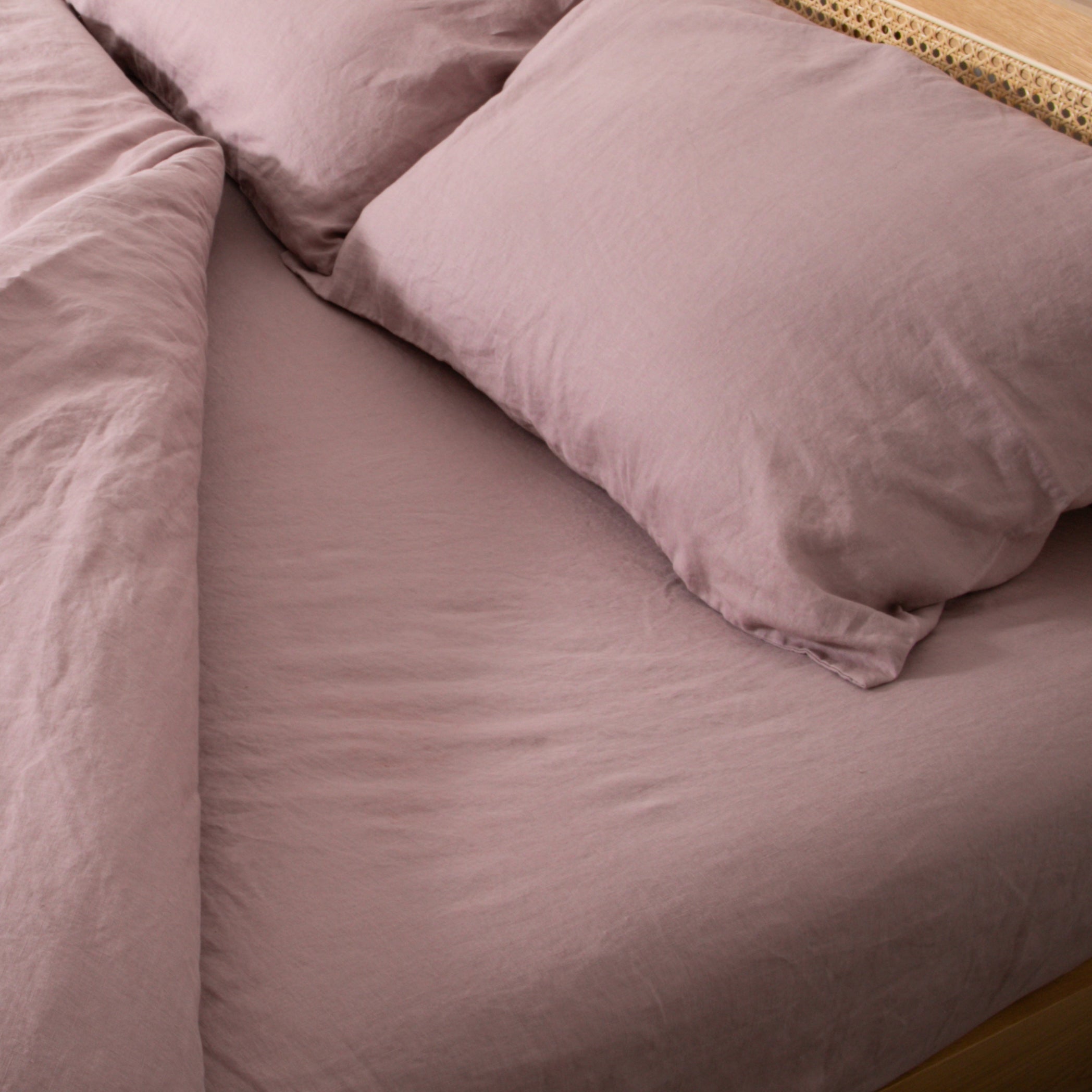 Blush Pink 100% Linen Duvet Set