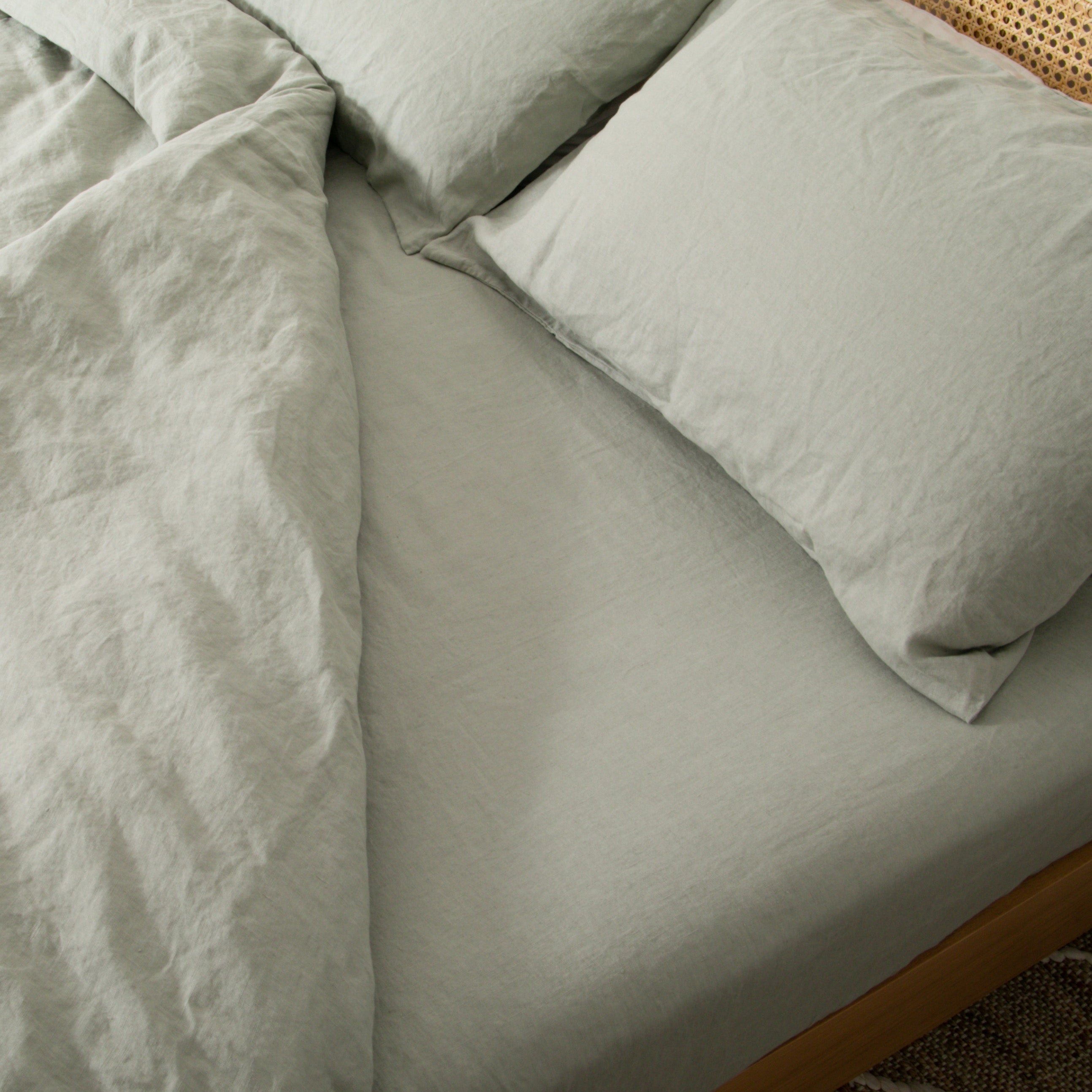 Stone 100% Linen Duvet Set