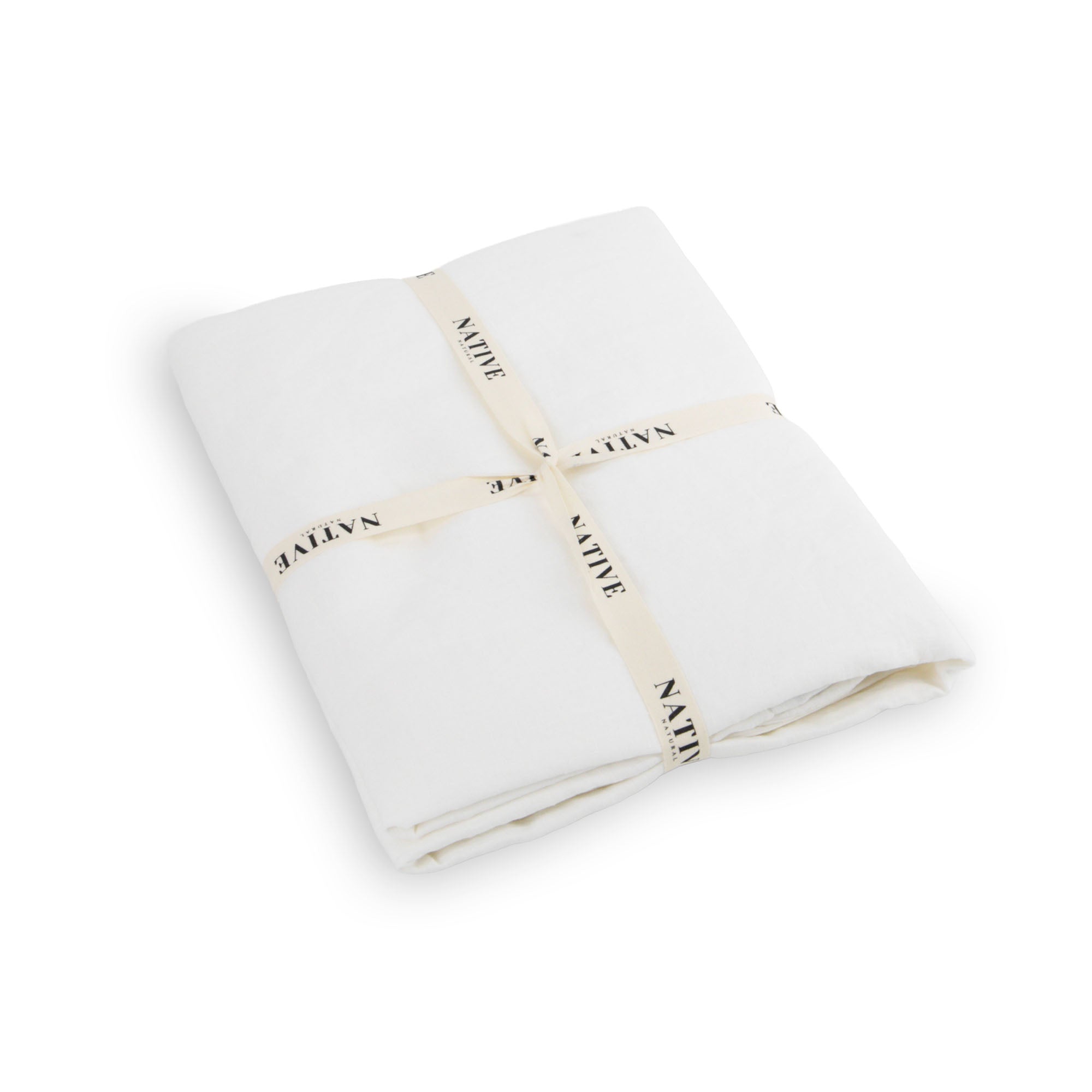 White 100% Linen Duvet Set
