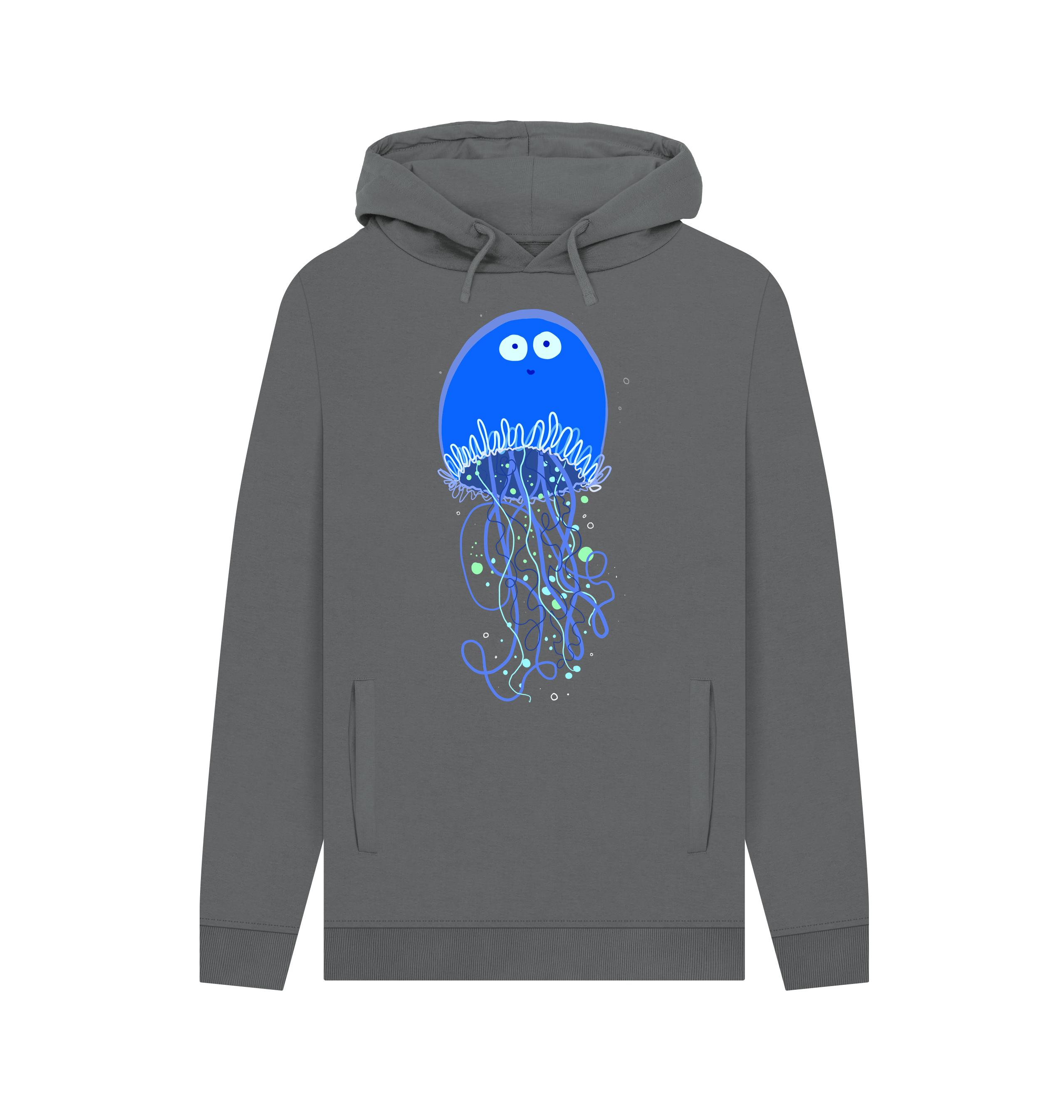 Slate Grey Printed Hoody Front