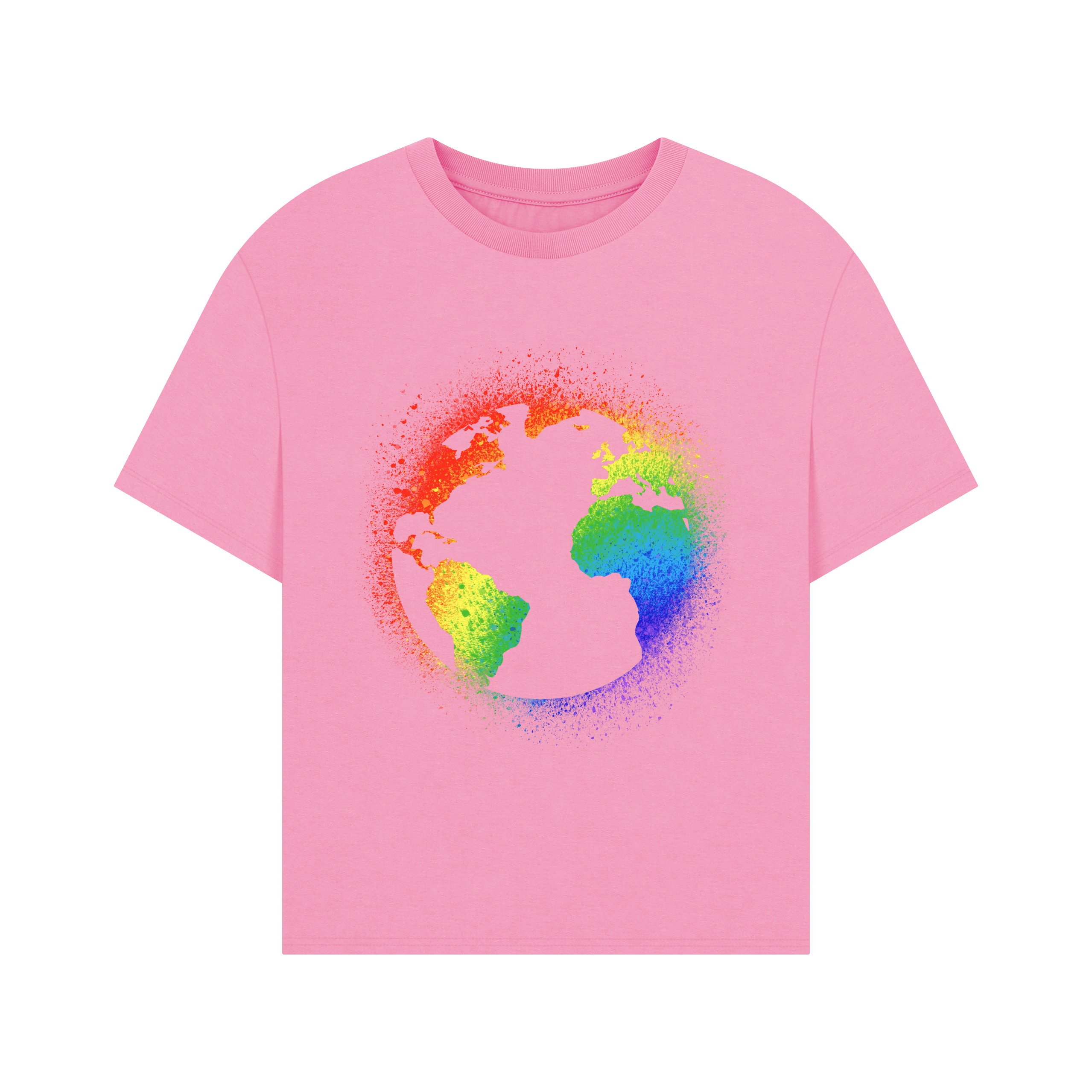 Rose Pink Printed T-shirt Front