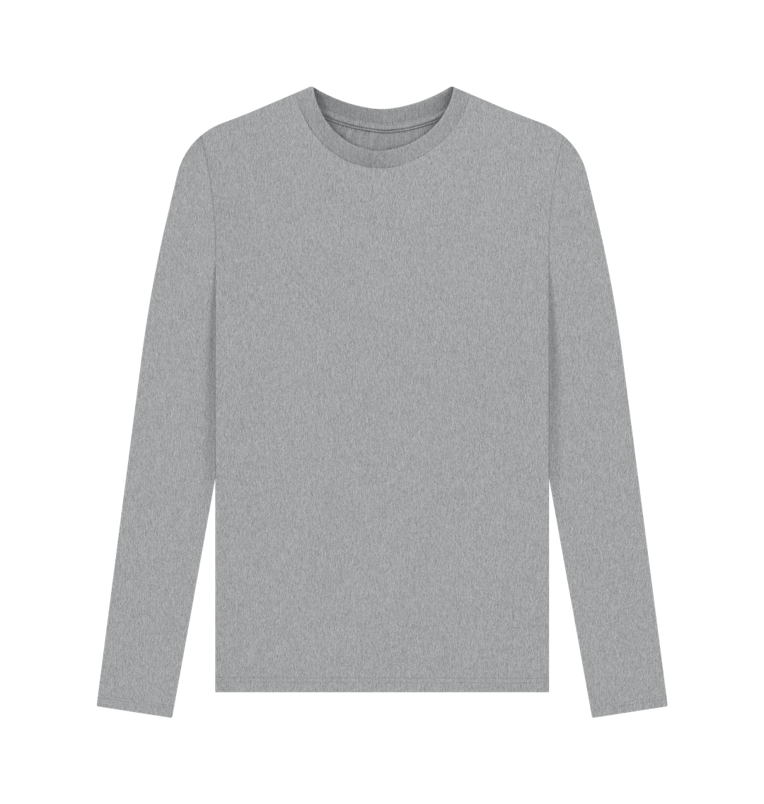Athletic Grey Printed Long Sleeve T Shirt Front