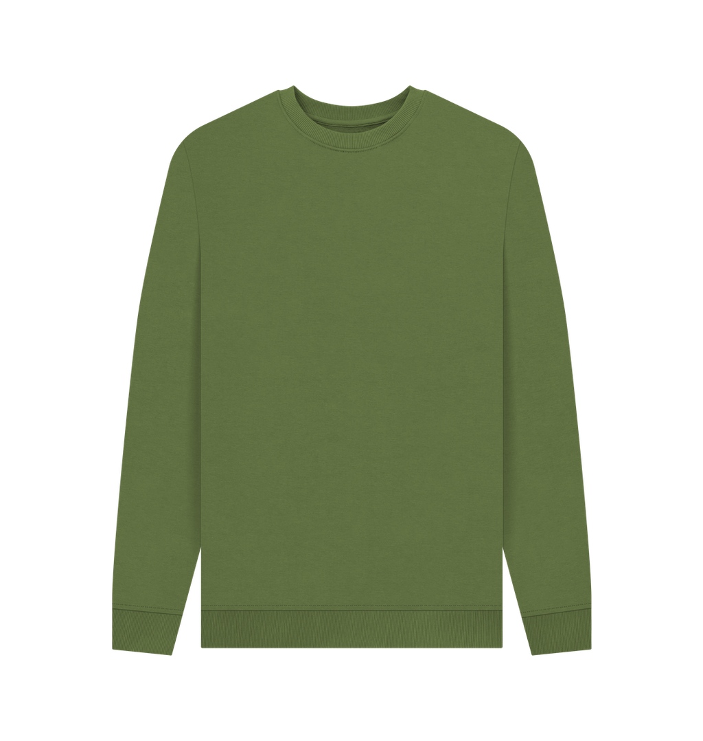 Khaki Printed Sweater Front