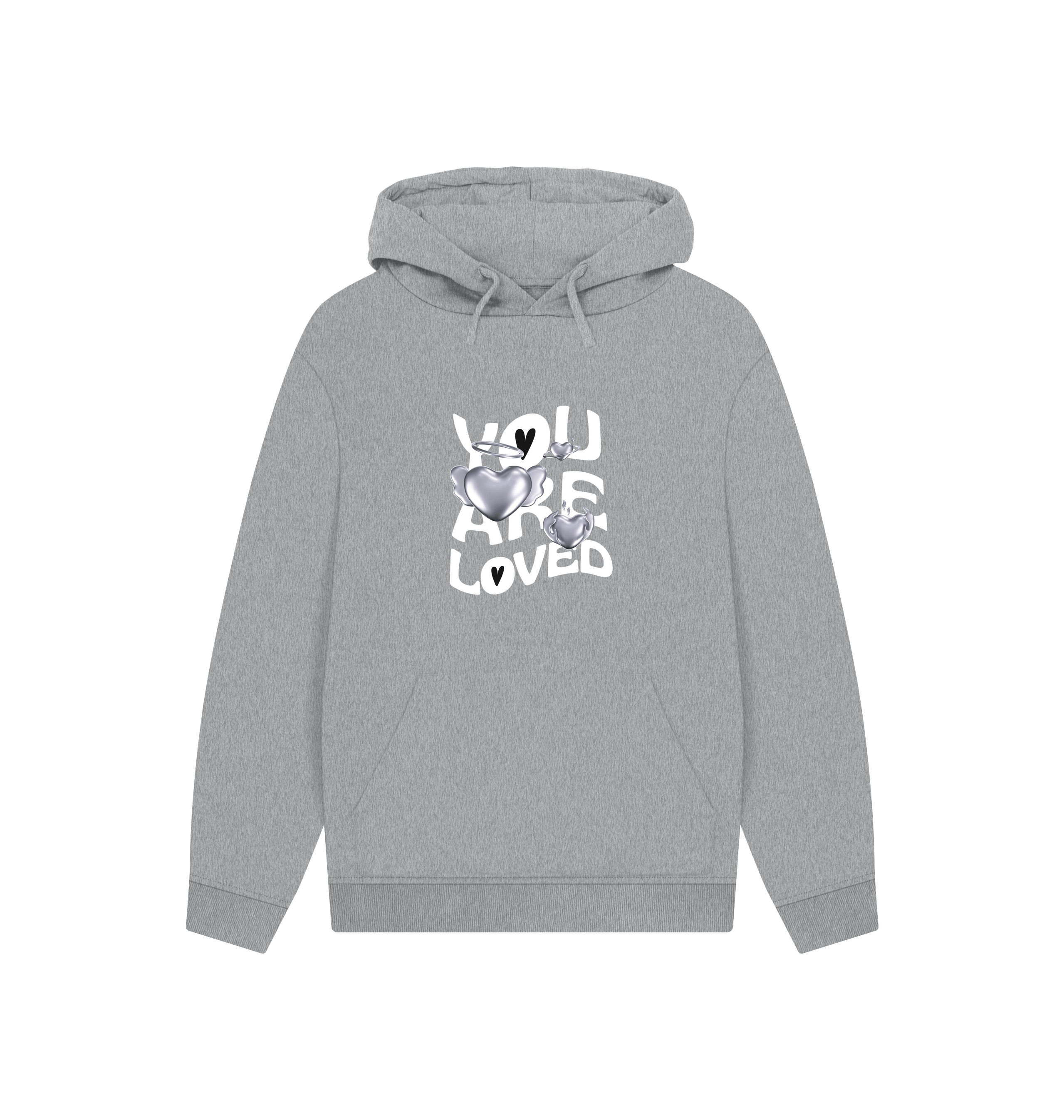 Athletic Grey Printed Hoody Front