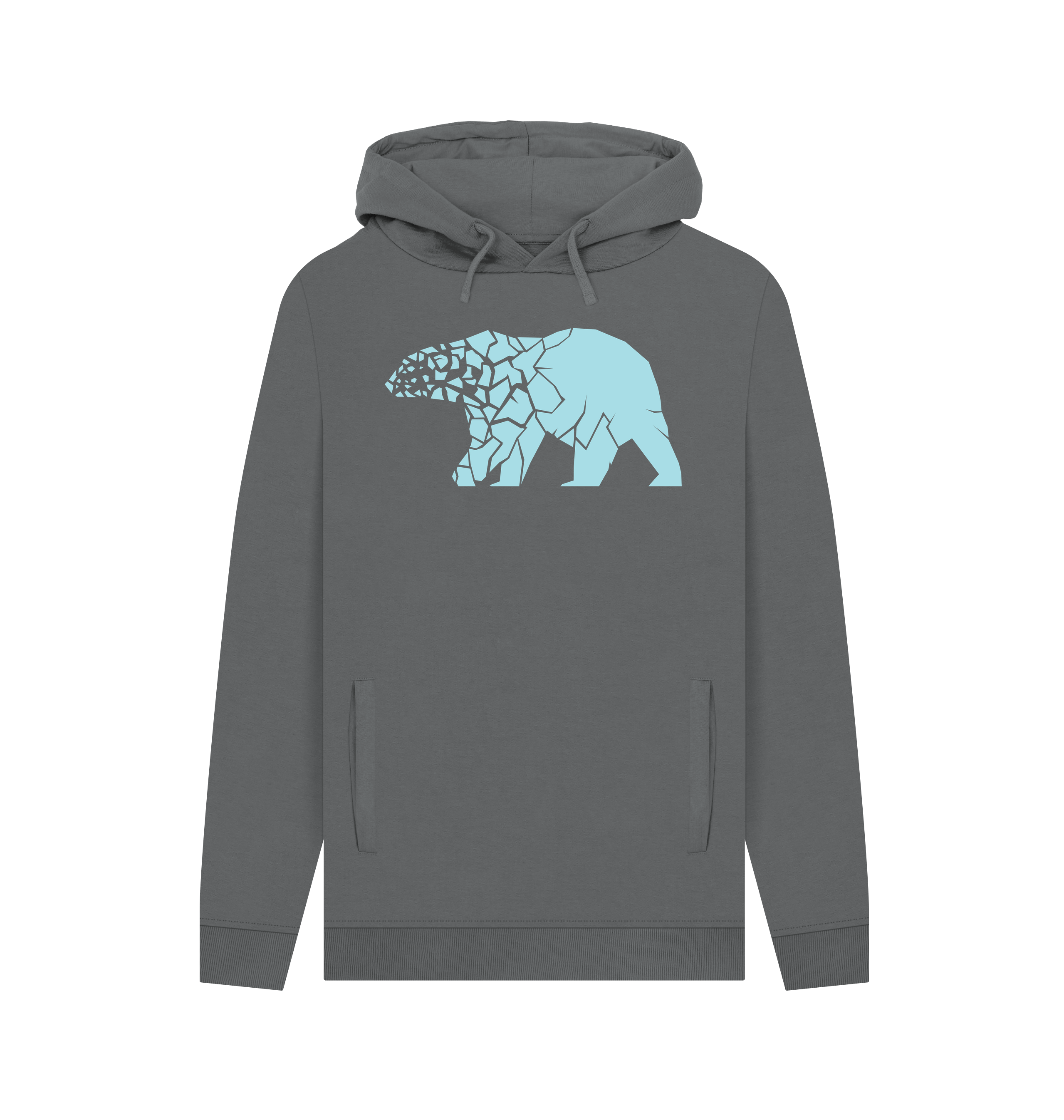 Slate Grey Printed Hoody Front