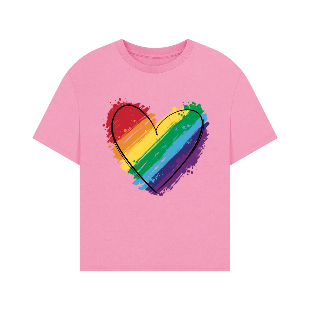 Rose Pink Printed T-shirt Front