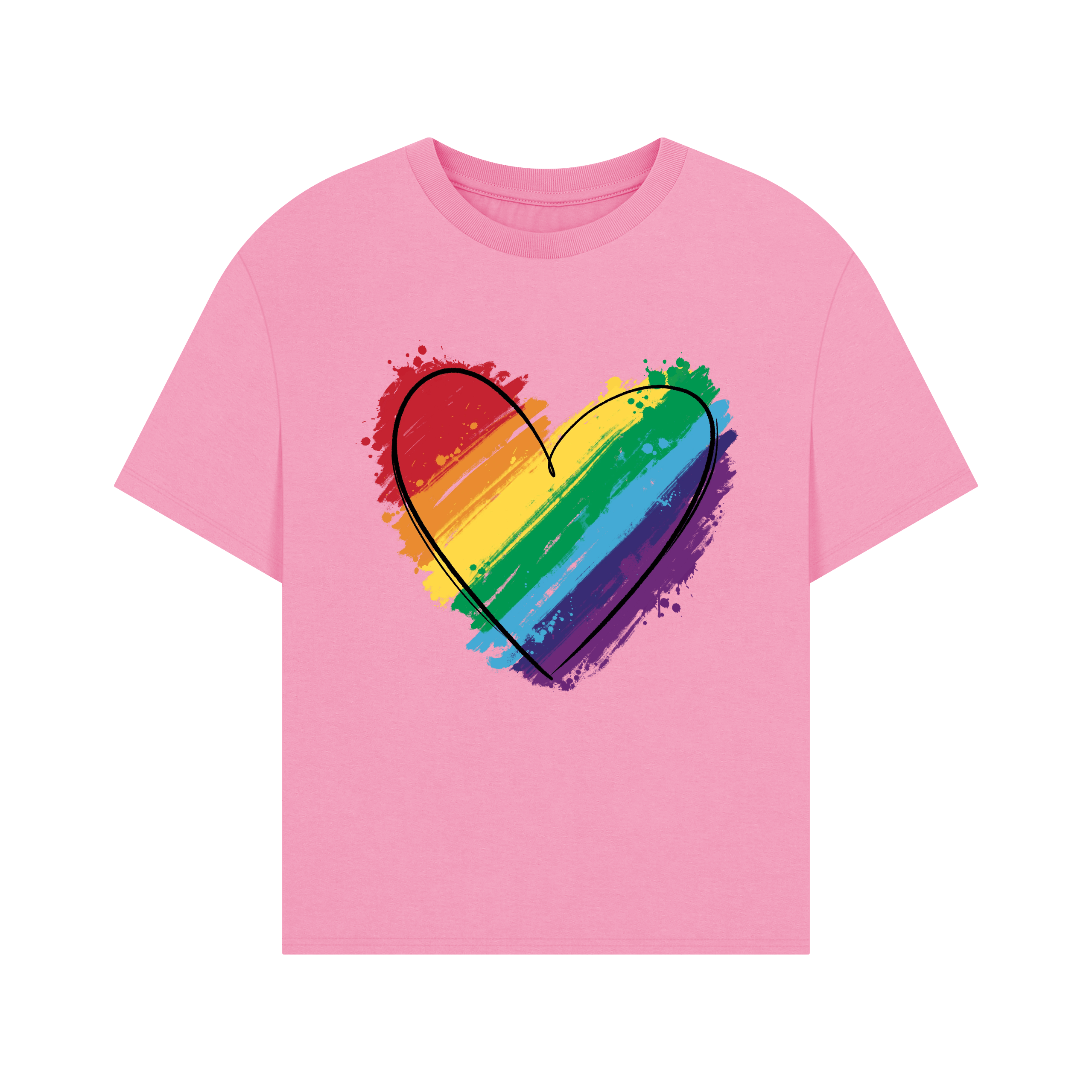 Rose Pink Printed T-shirt Front