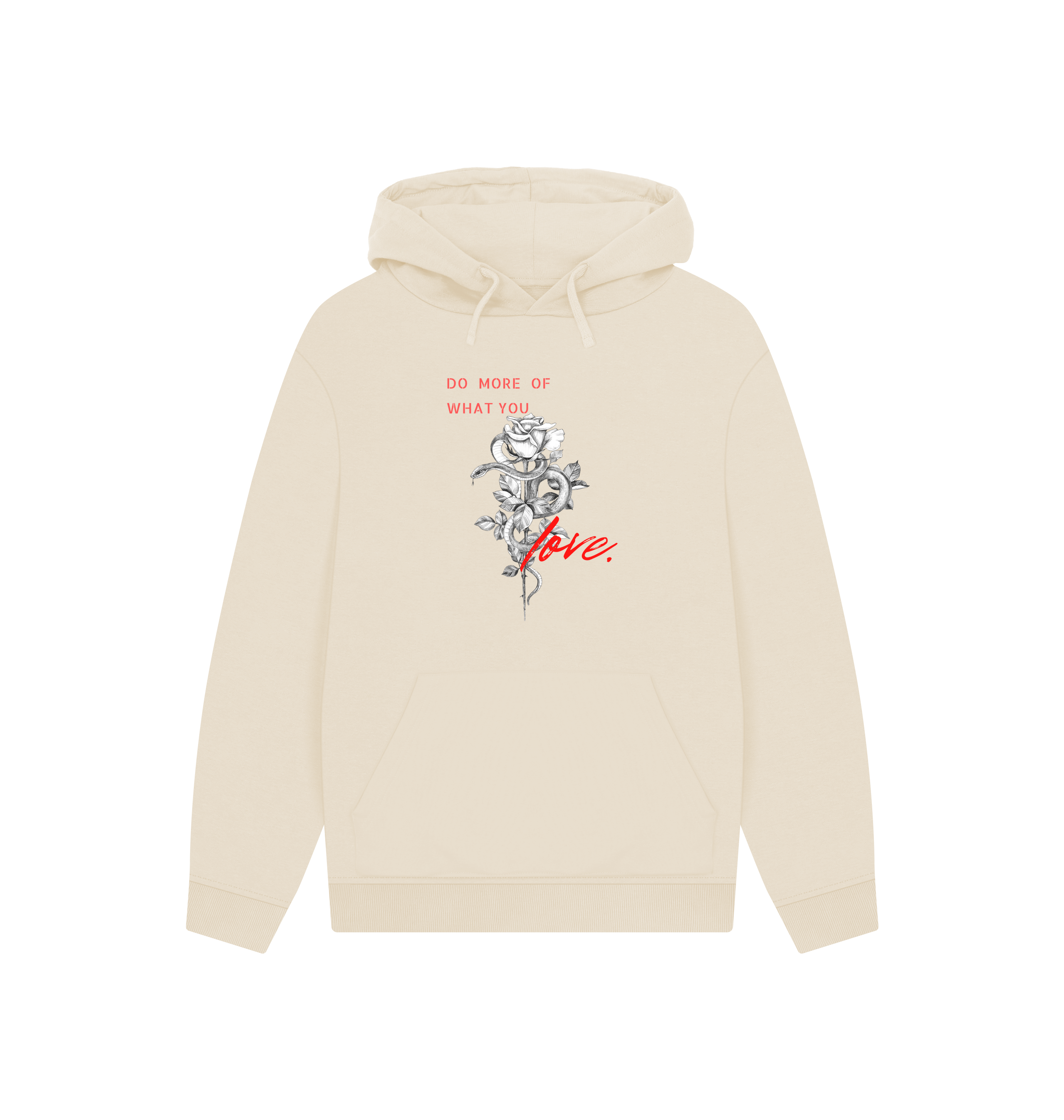 Oat Printed Hoody Front