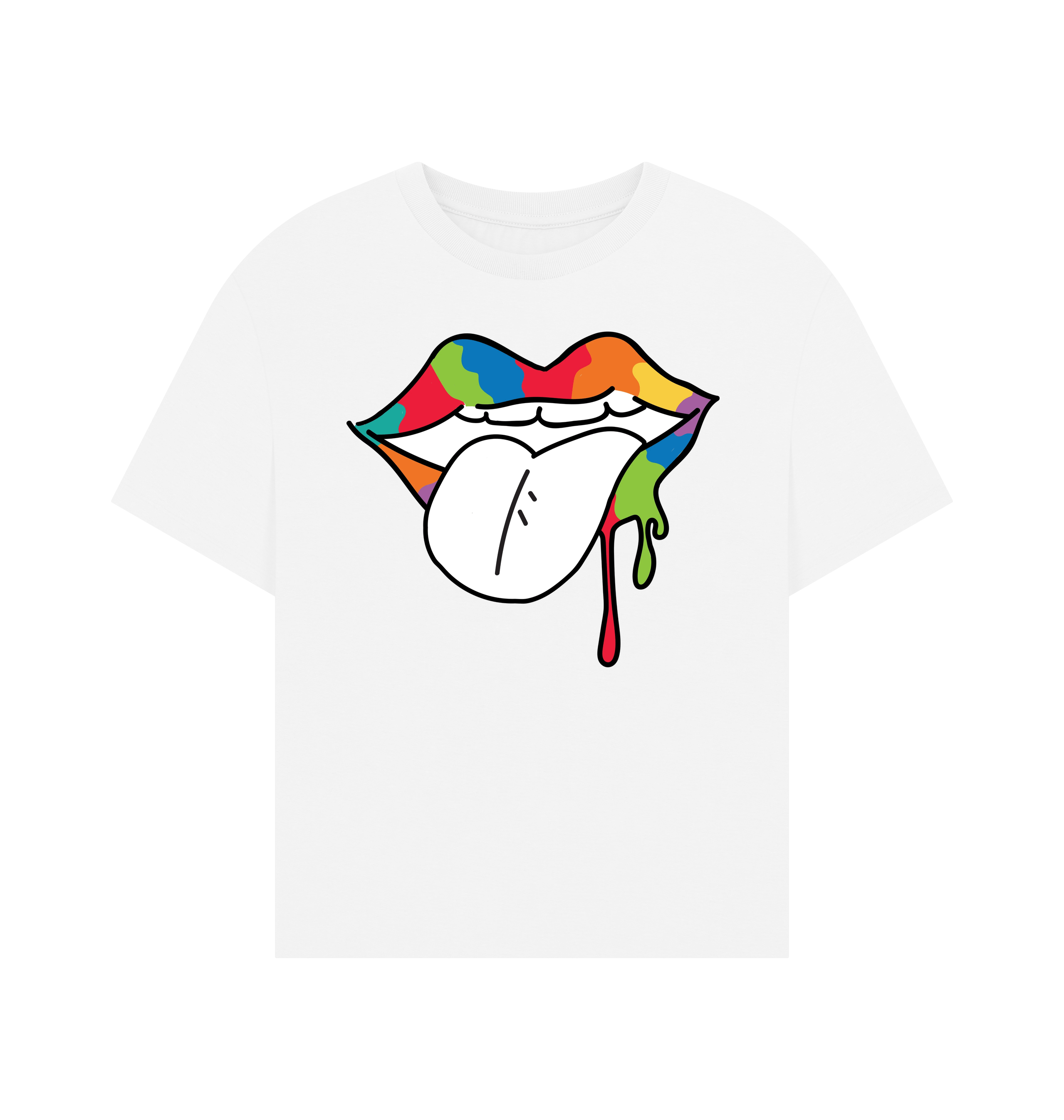 White Printed T-shirt Front