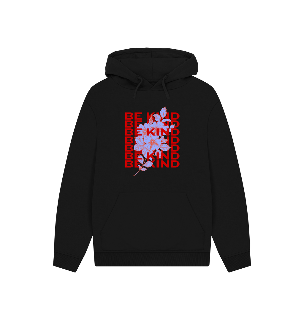 Black Printed Hoody Front