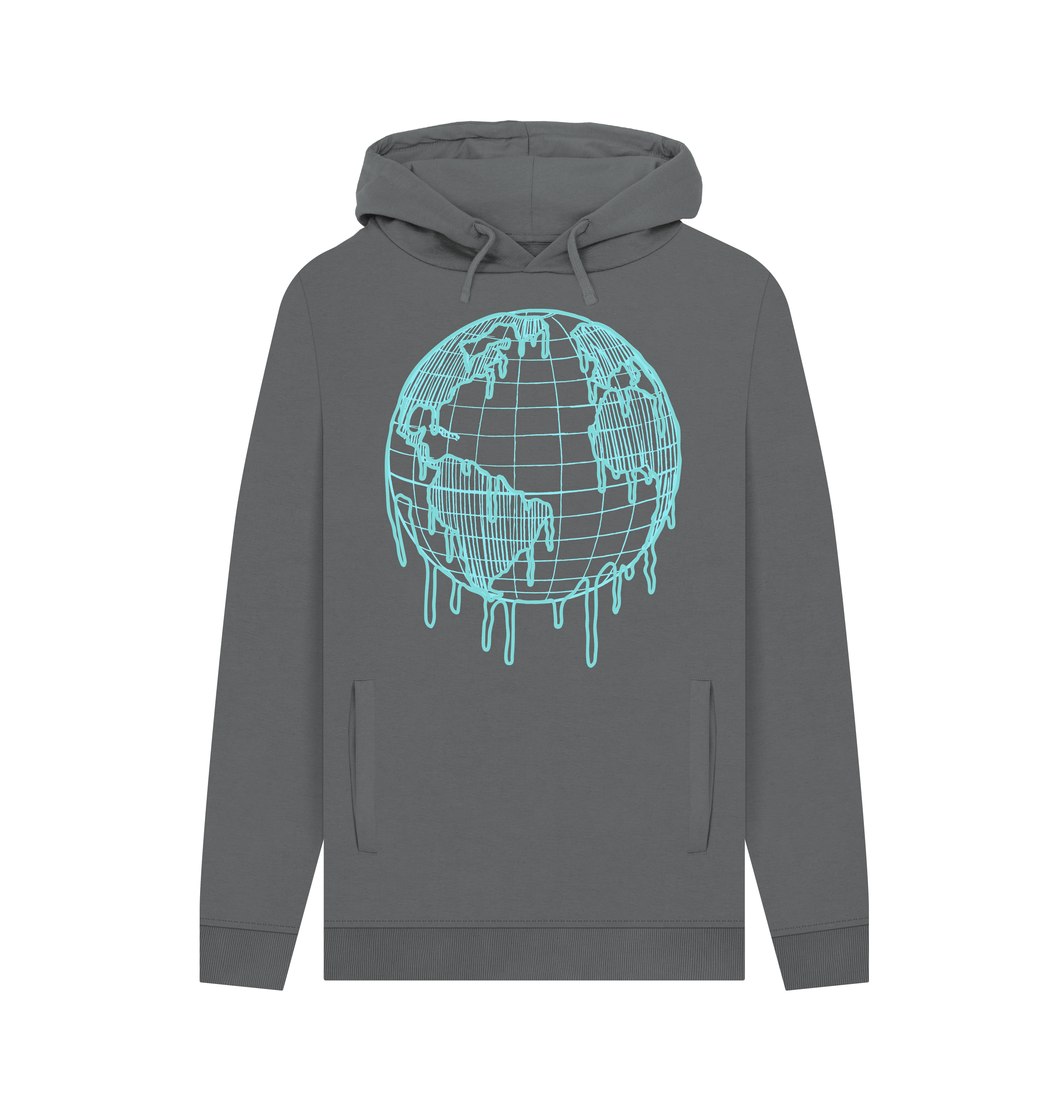 Slate Grey Printed Hoody Front
