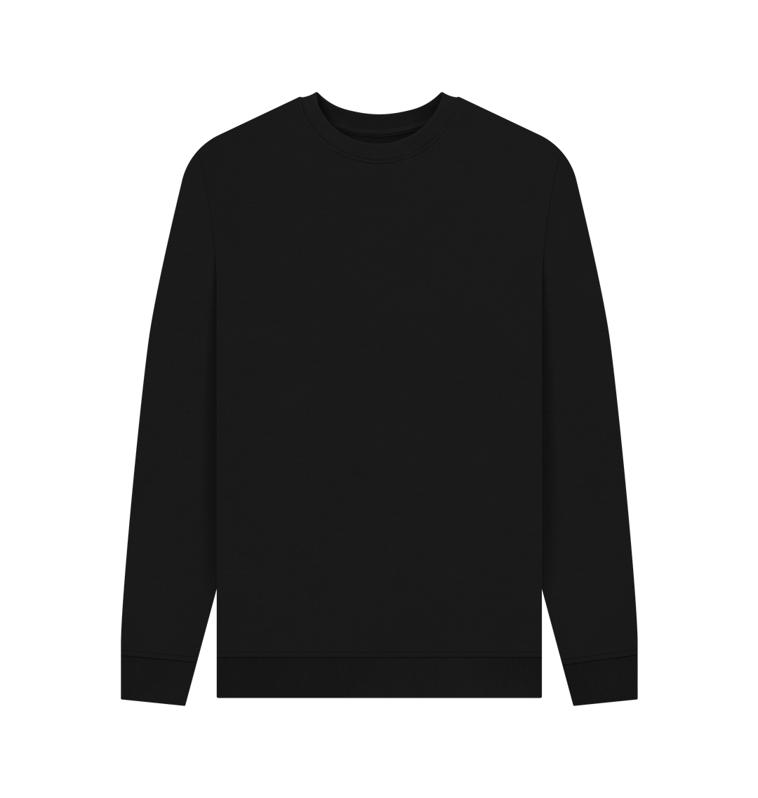 Black Printed Sweater Front