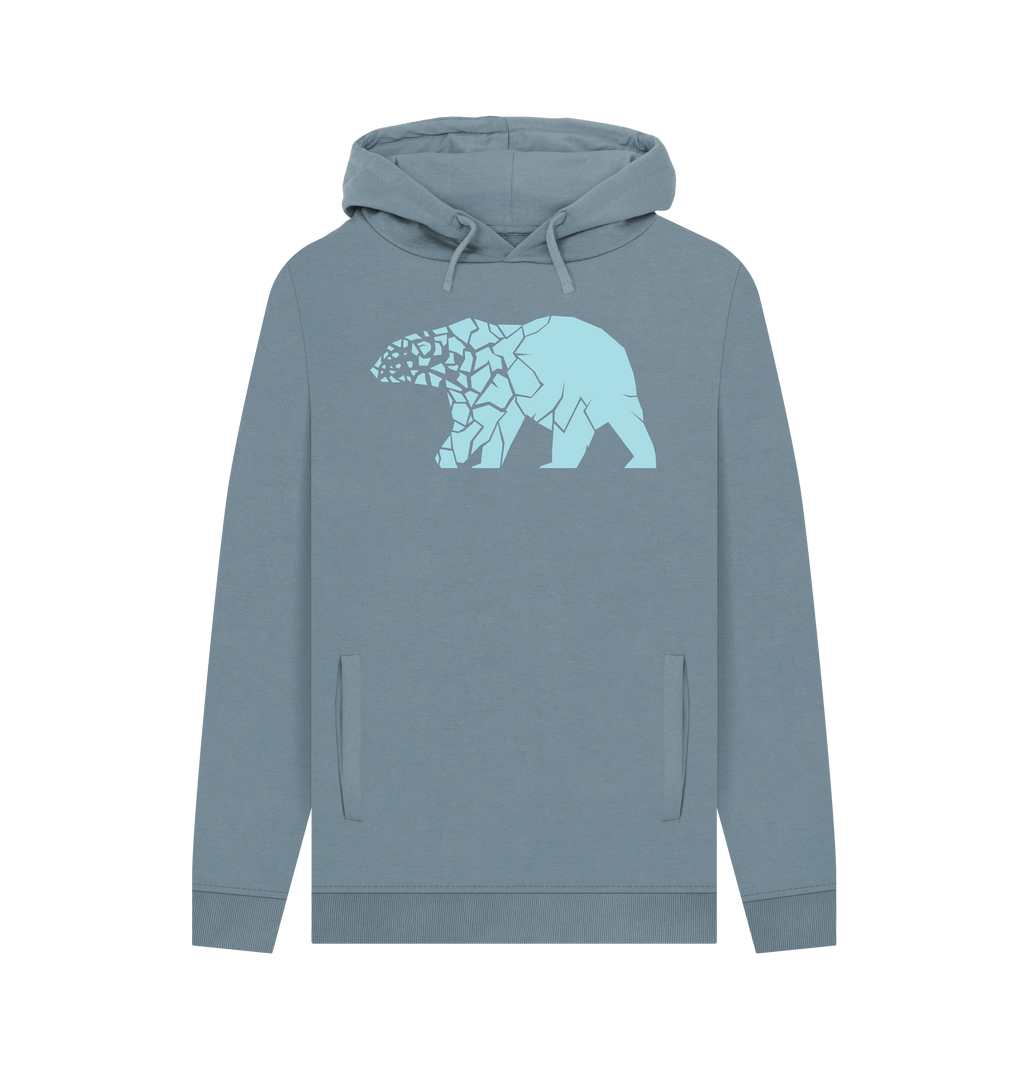 Stone Blue Printed Hoody Front