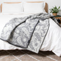 Soft Wool Bird Motif Throw 2 Colours