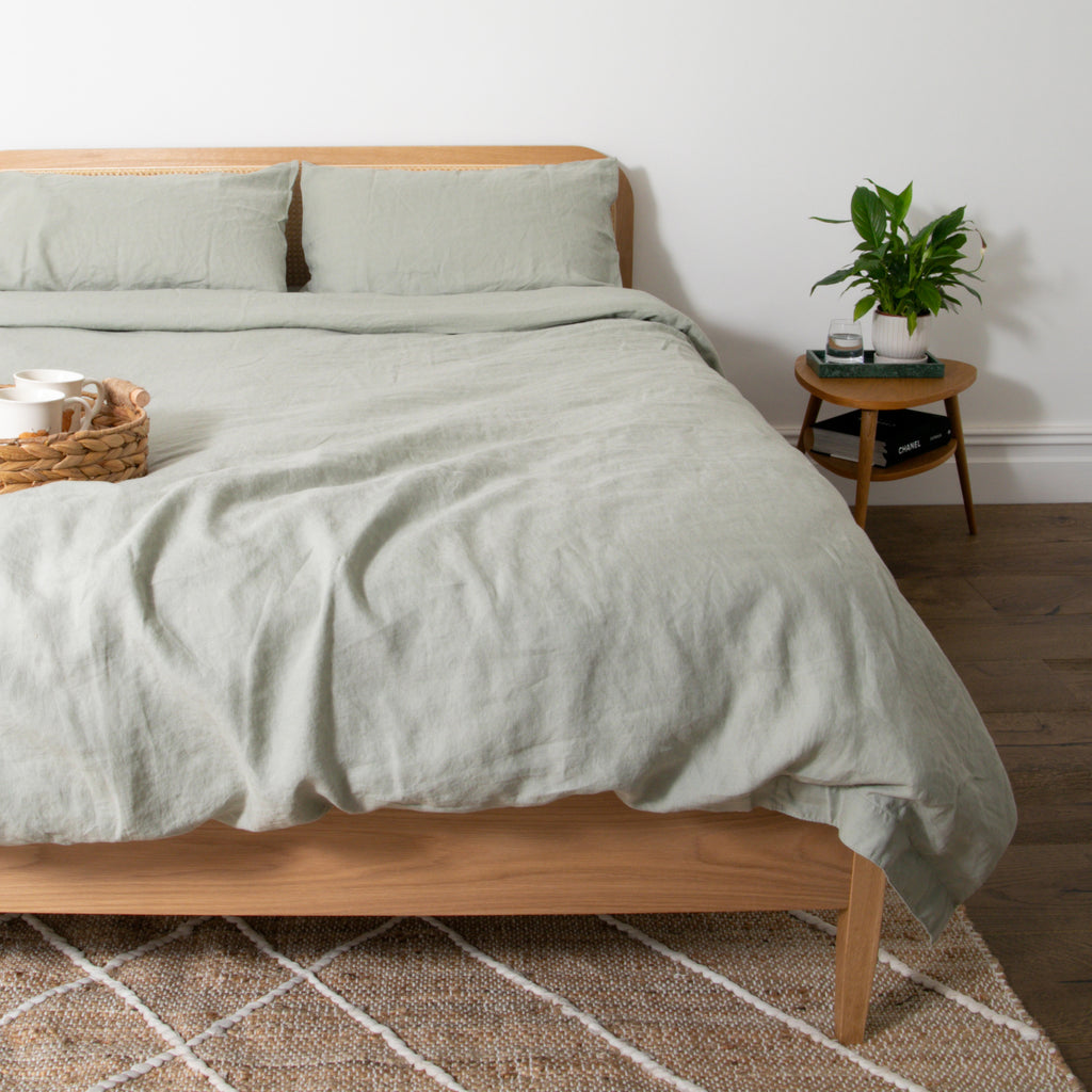 Stone 100% Linen Duvet Set
