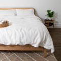 White 100% Linen Duvet Set