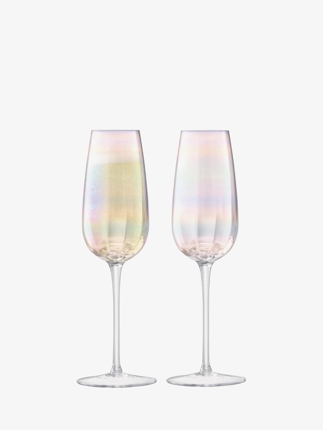 Mother of Pearl Champagne Flutes (Set of 2) - Iridescent