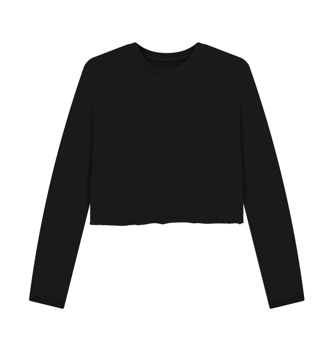 Black Printed Boxy Jumpers Front