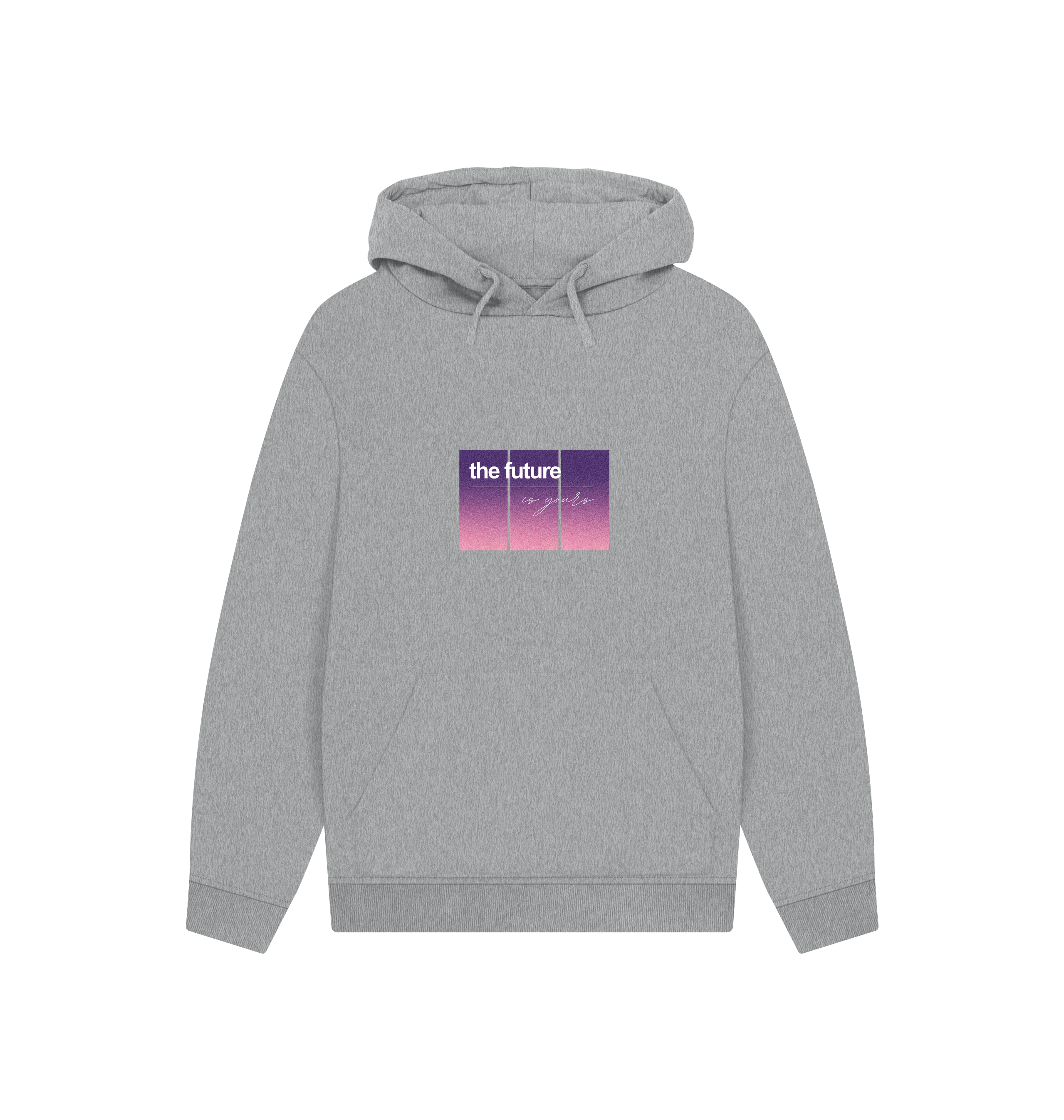 Athletic Grey Printed Hoody Front