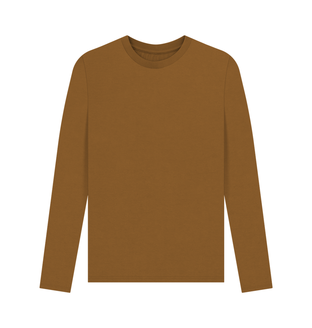 Brown Printed Long Sleeve T Shirt Front