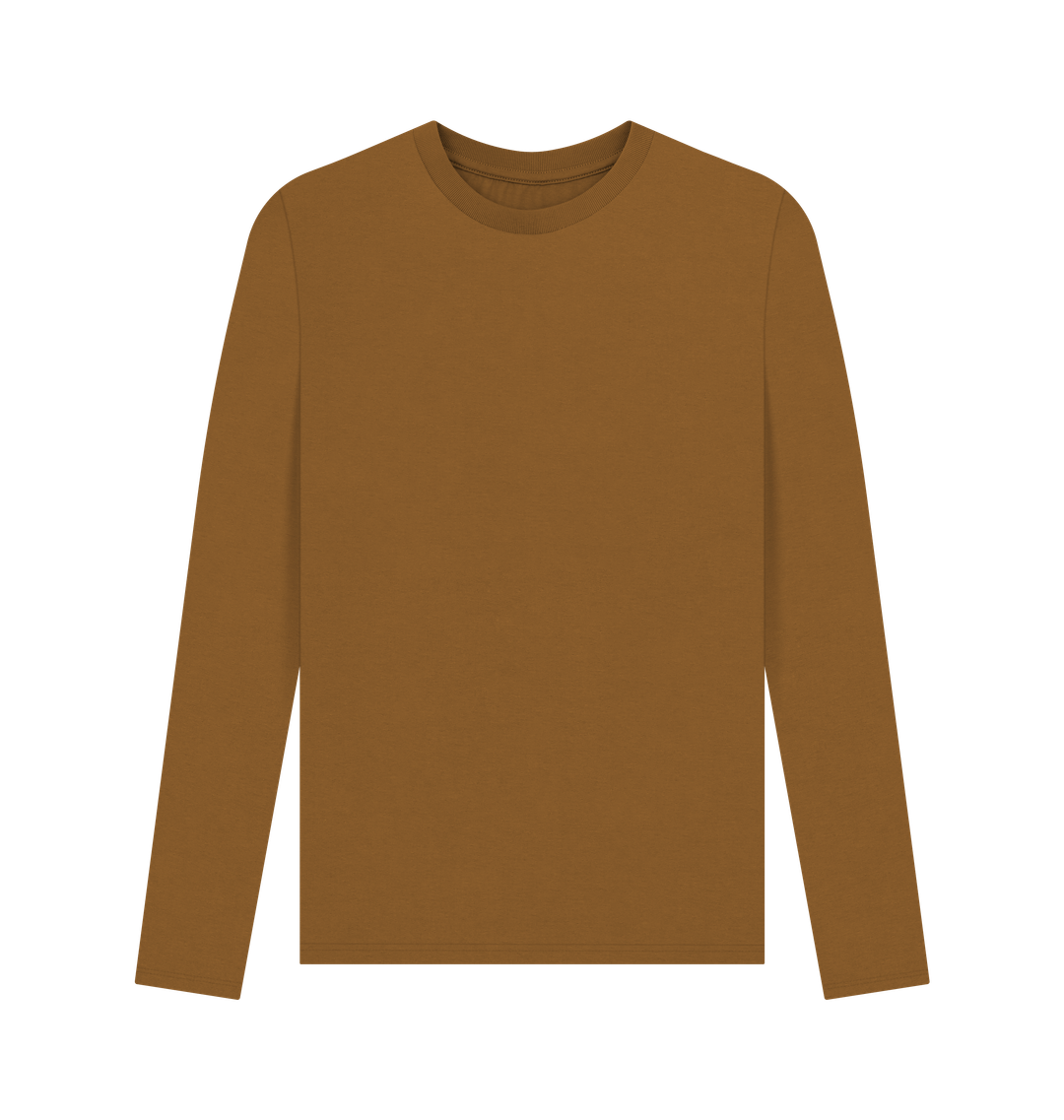 Brown Printed Long Sleeve T Shirt Front