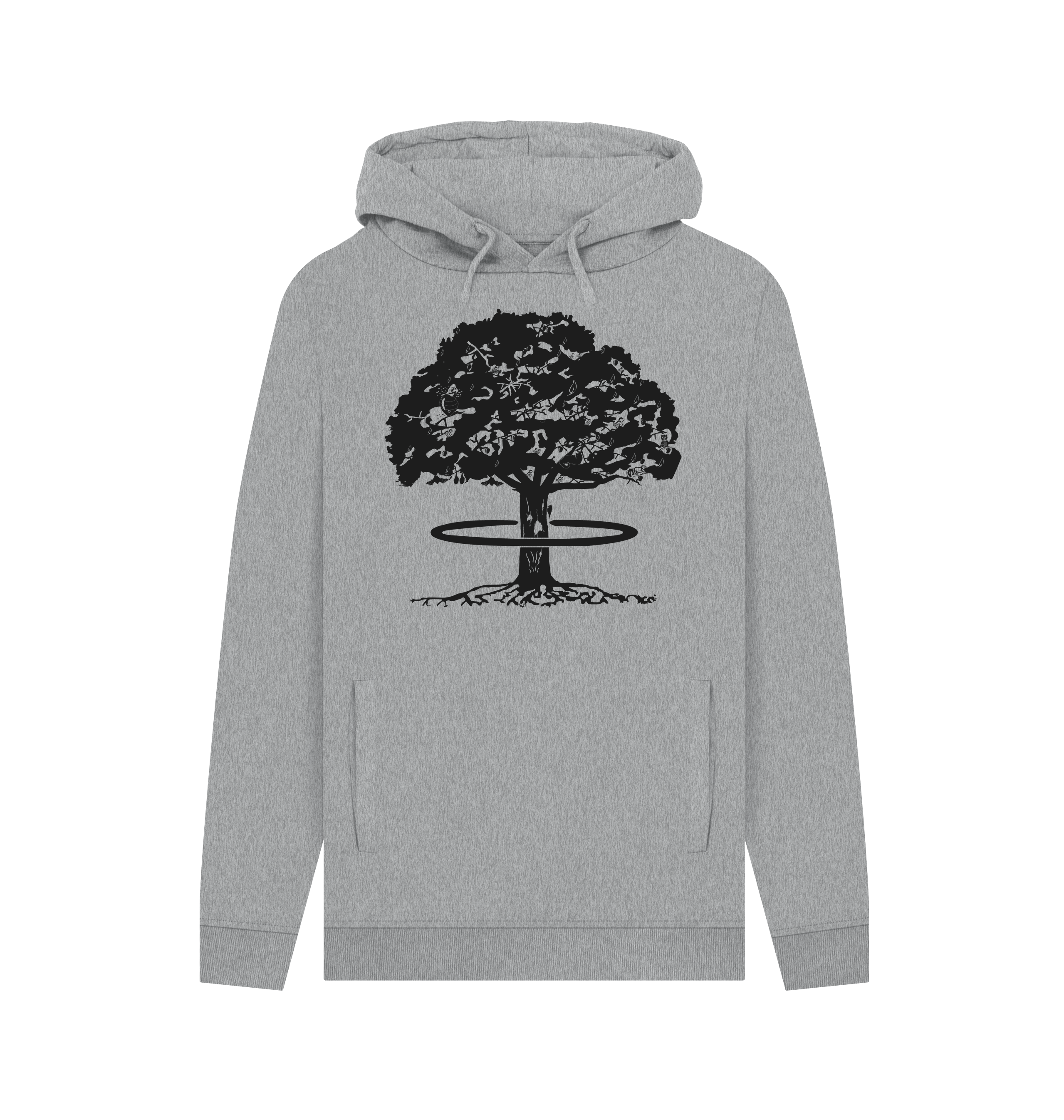 Light Heather Printed Hoody Front