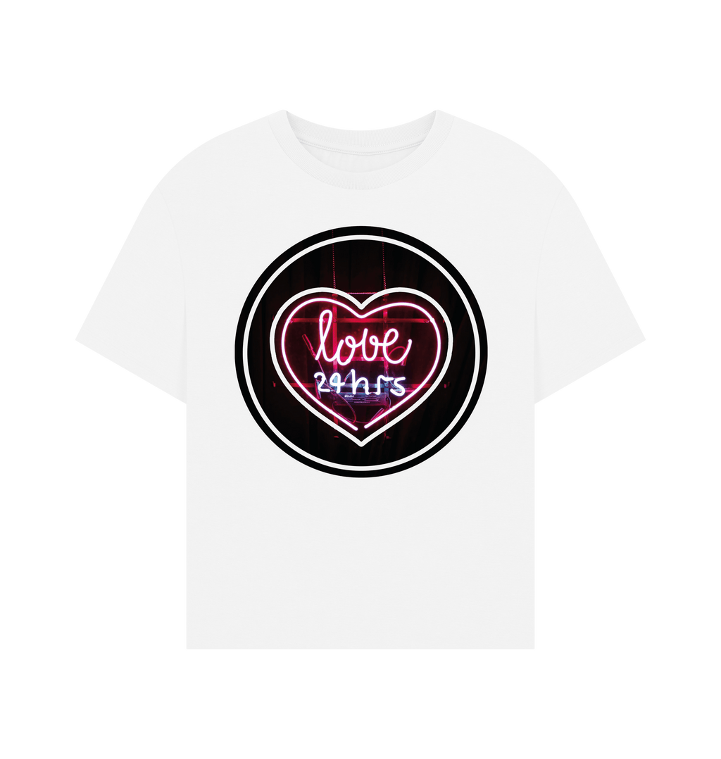 White Printed T-shirt Front