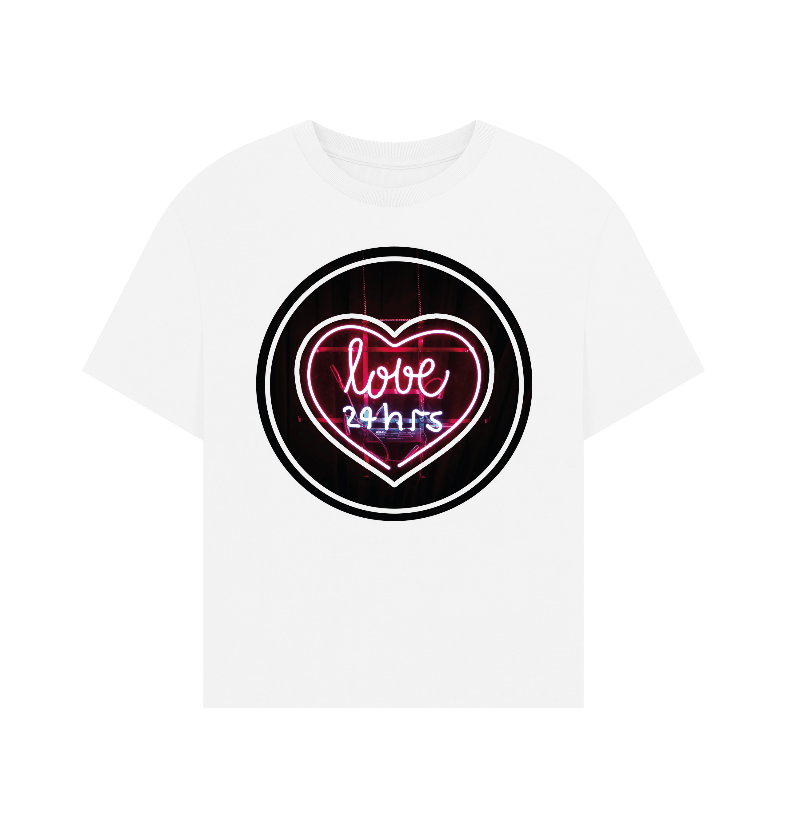 White Printed T-shirt Front