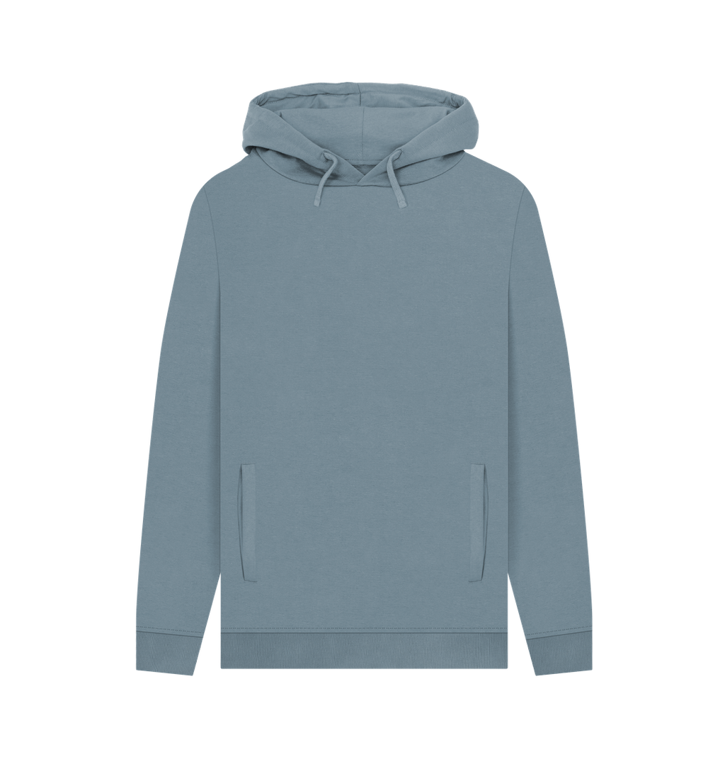 Stone Blue Printed Hoody Front
