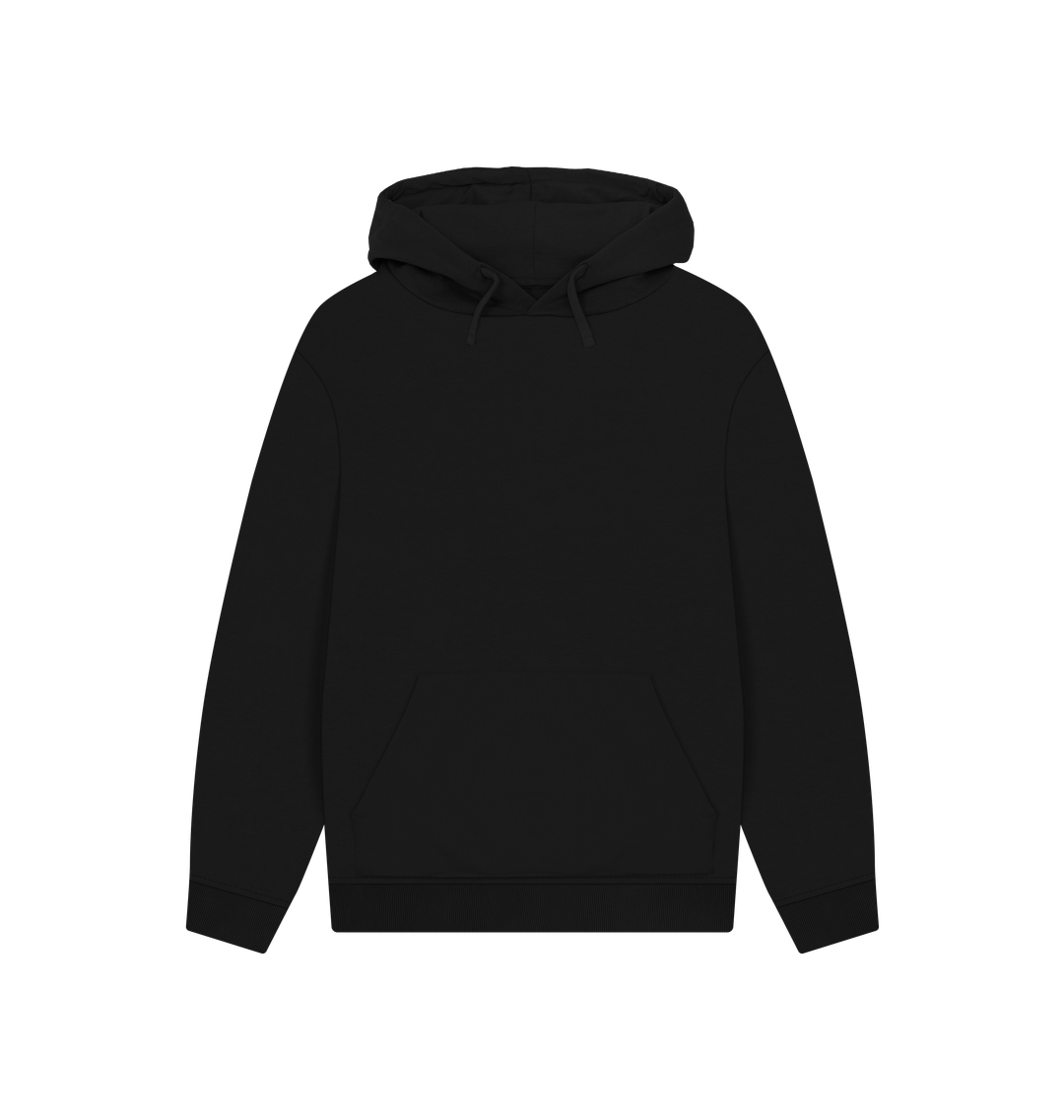 Black Printed Hoody Front