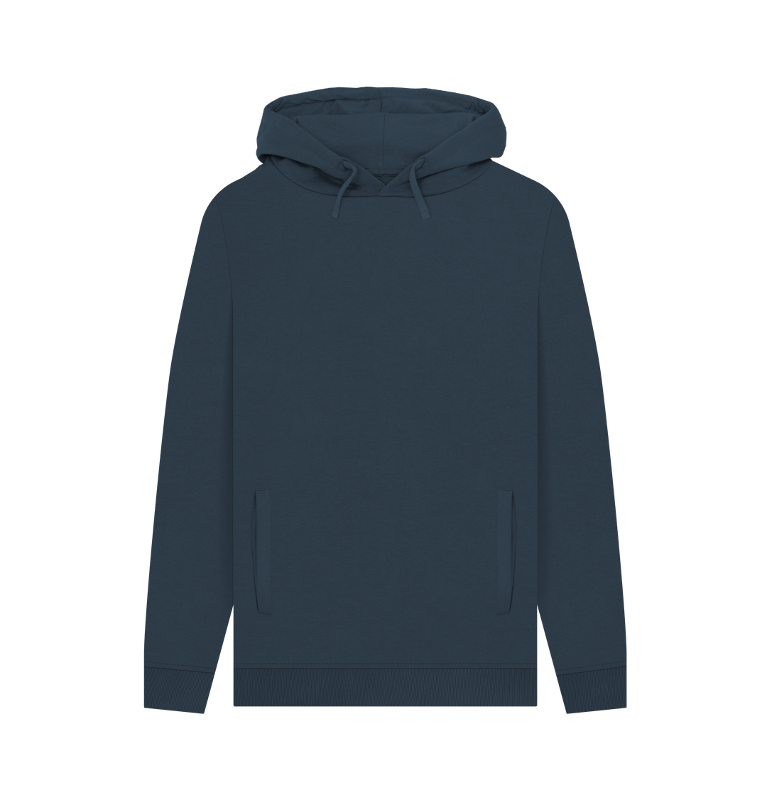 Navy Printed Hoody Front
